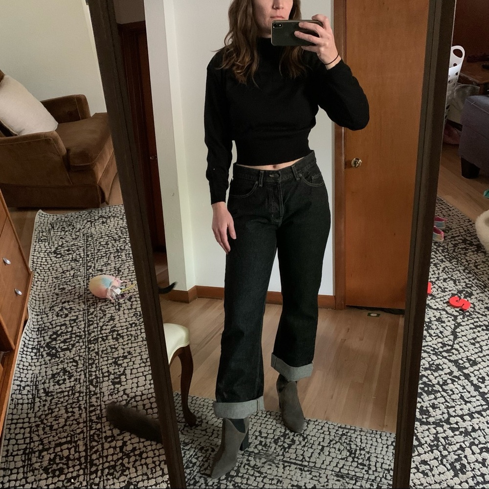 Gap boot cut straight leg dark wash jeans - Picture 1 of 8